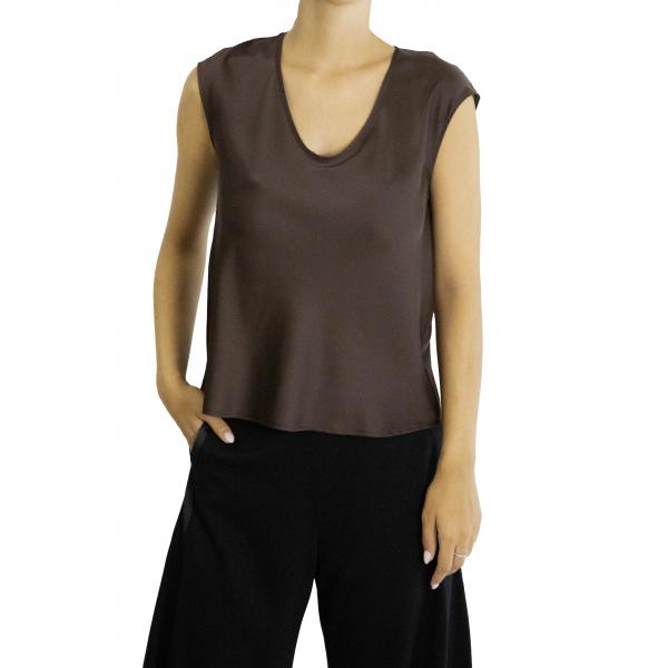 Top monocolour con scollo a U Imperial